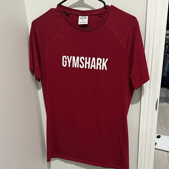 Gymshark Burgundy Tee with White Logo - Picture 1 of 1